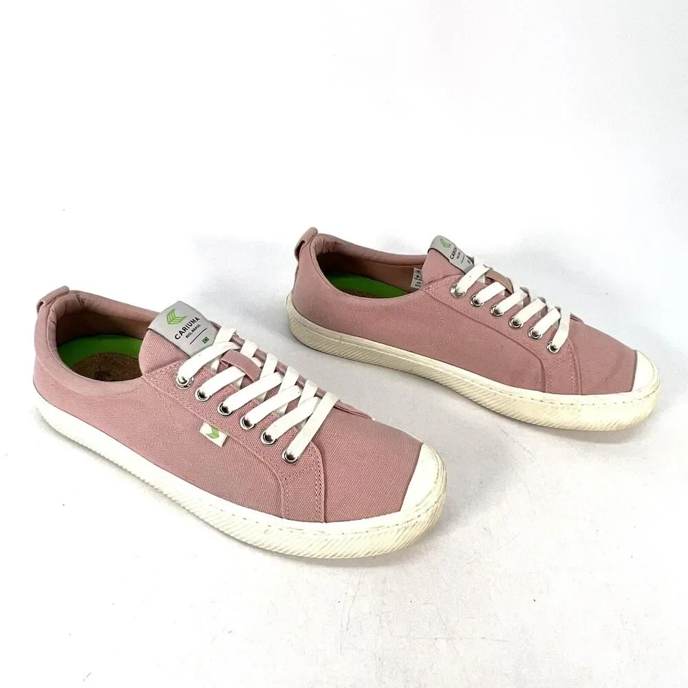 Cariuma OCA Low Pink Rose Canvas Sneakers Shoes Unisex Sz Womens 11, Mens 9.5